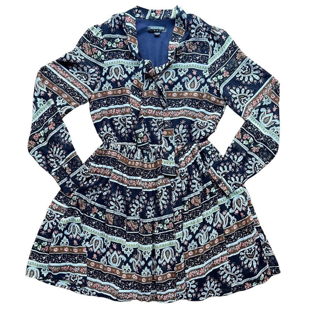 Fashion Union Dress with paisley print, Size S
